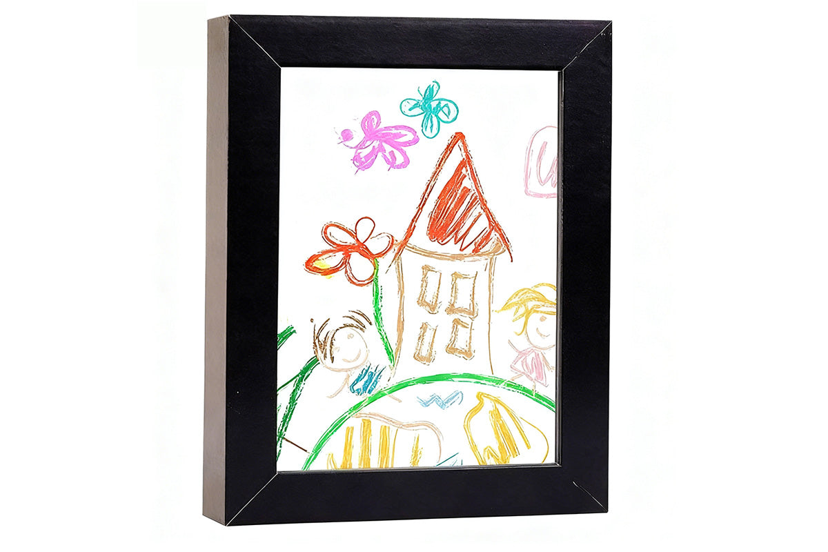 Removable Clip boy and girls Picture Frame A4 Artwork Display-Black