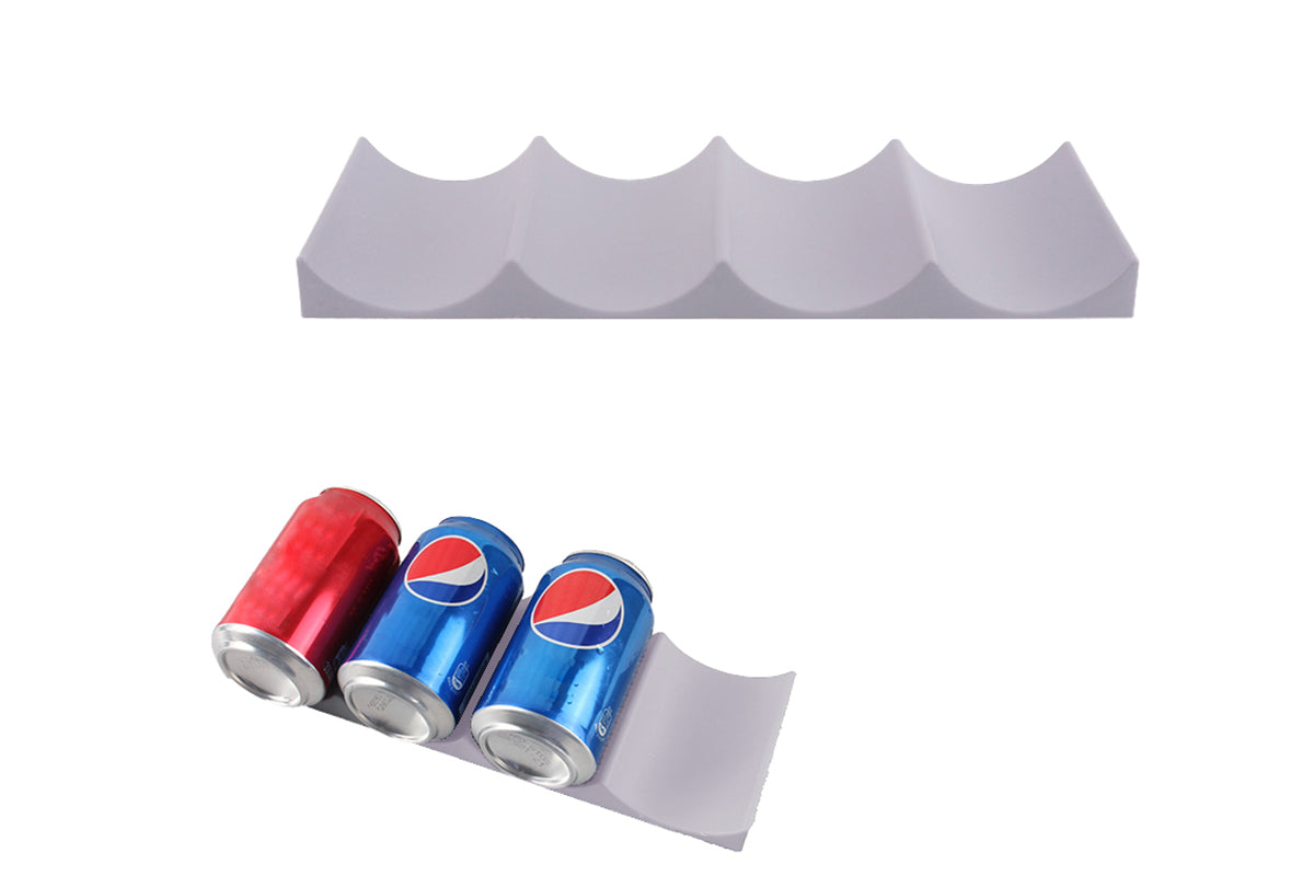 2Pcs Wine Fridge Organiser Beer Stacking Bottle Rack Kitchen Space Saving Can Holder-Dark gray