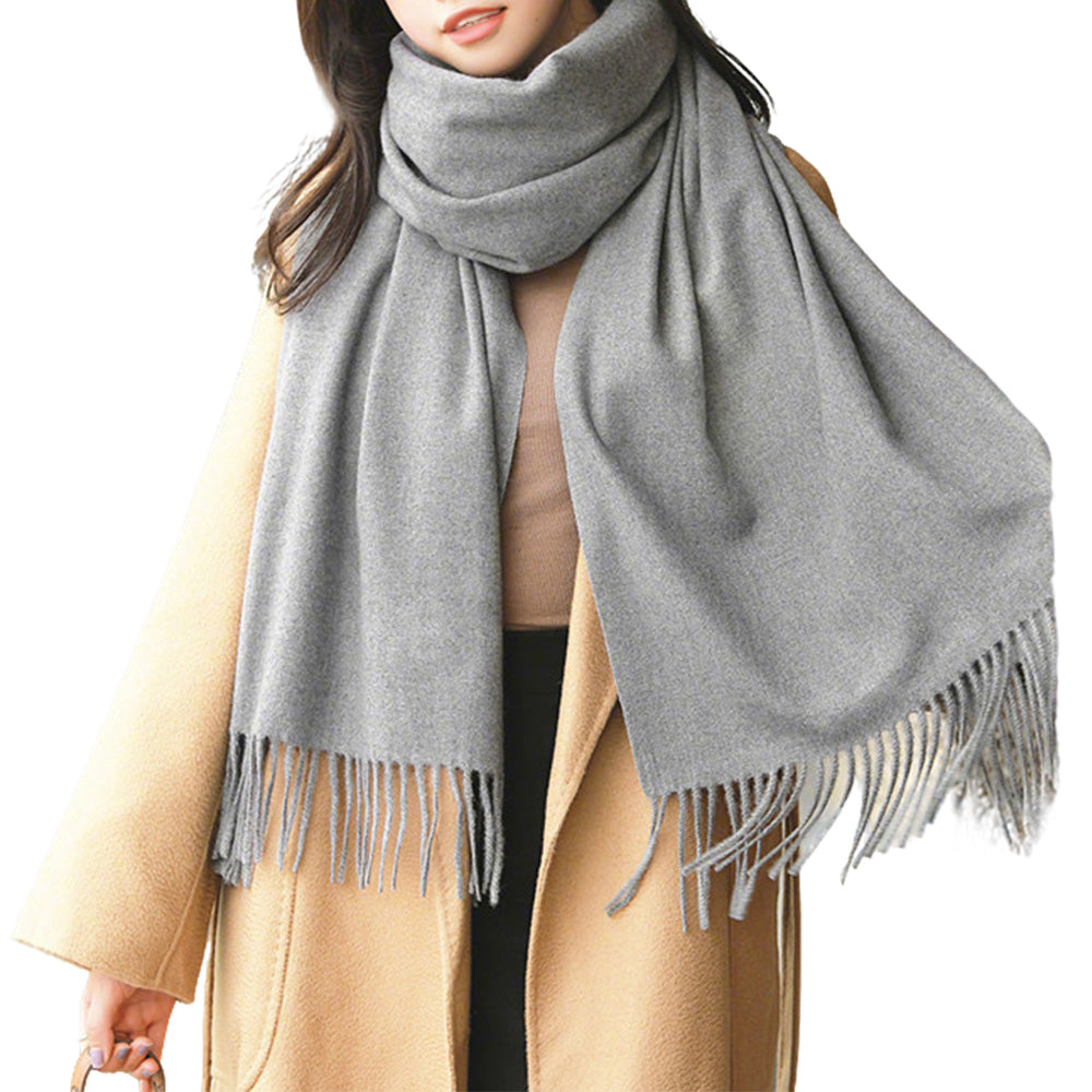 Oversized Unisex Shawl Wrap Scarf- Grey
