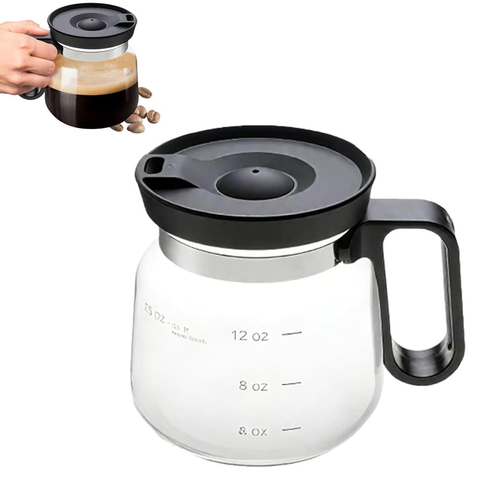 16 Oz Coffee Pot Mug Glass with Lid