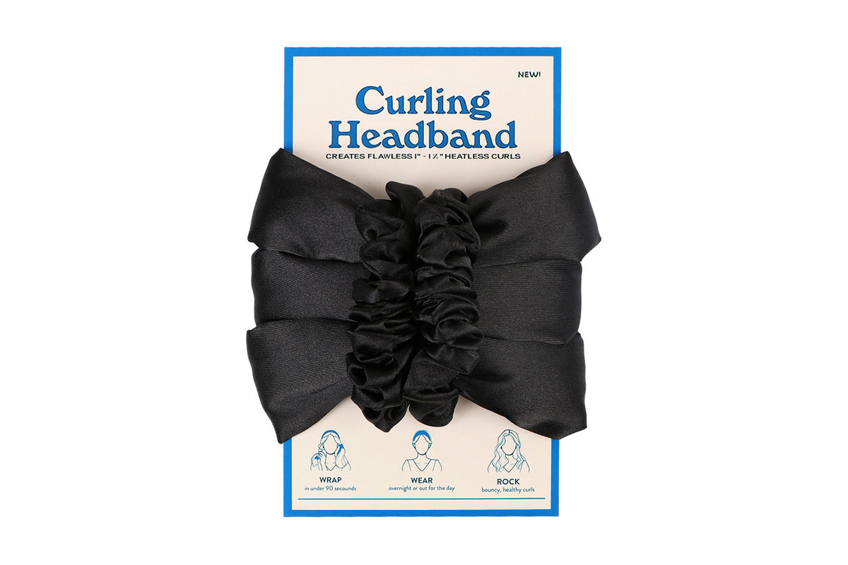 Heatless Curling Rod Headband Hair Accessories For Women-Black
