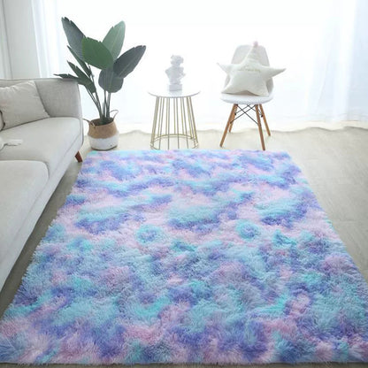 Plush Area Rug Soft Fluffy Carpet for Bedroom Living Room Dorm Room-Blue