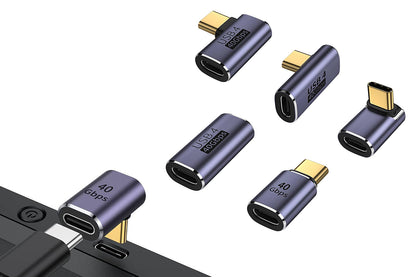 5 Pieces 100W USB4.0 40Gbps Type C Male Female Adapter Extender