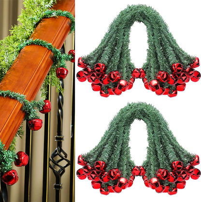 25 Christmas Wreath Twist Ties with Bells for Garland and Railings - Red