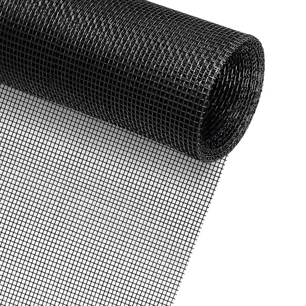 DIY Window Screen Repair Kit Fiberglass Mesh with Tools-Black
