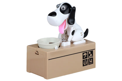 Robotic Eating Dog Coin Bank Electric Coin Bank for boy and girls-Black