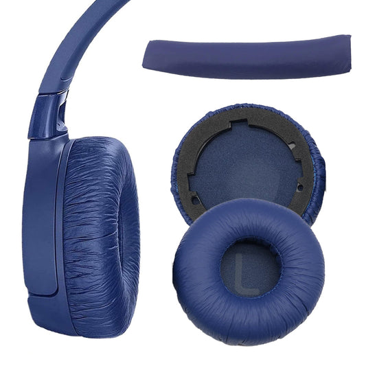 Headworn Heaphone Protector Set Ear Pads Cushion and Headband for JBL Tune600BT T520BT T510BT T500BT T450BT Blue