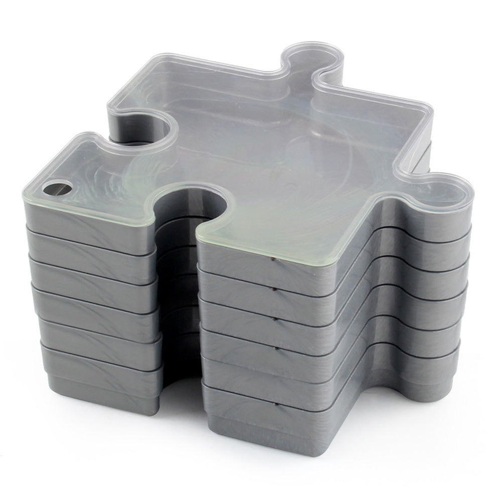6 Layer Puzzle Storage Organizer Box Stackable Sorting Trays for 1000 Pieces-Grey