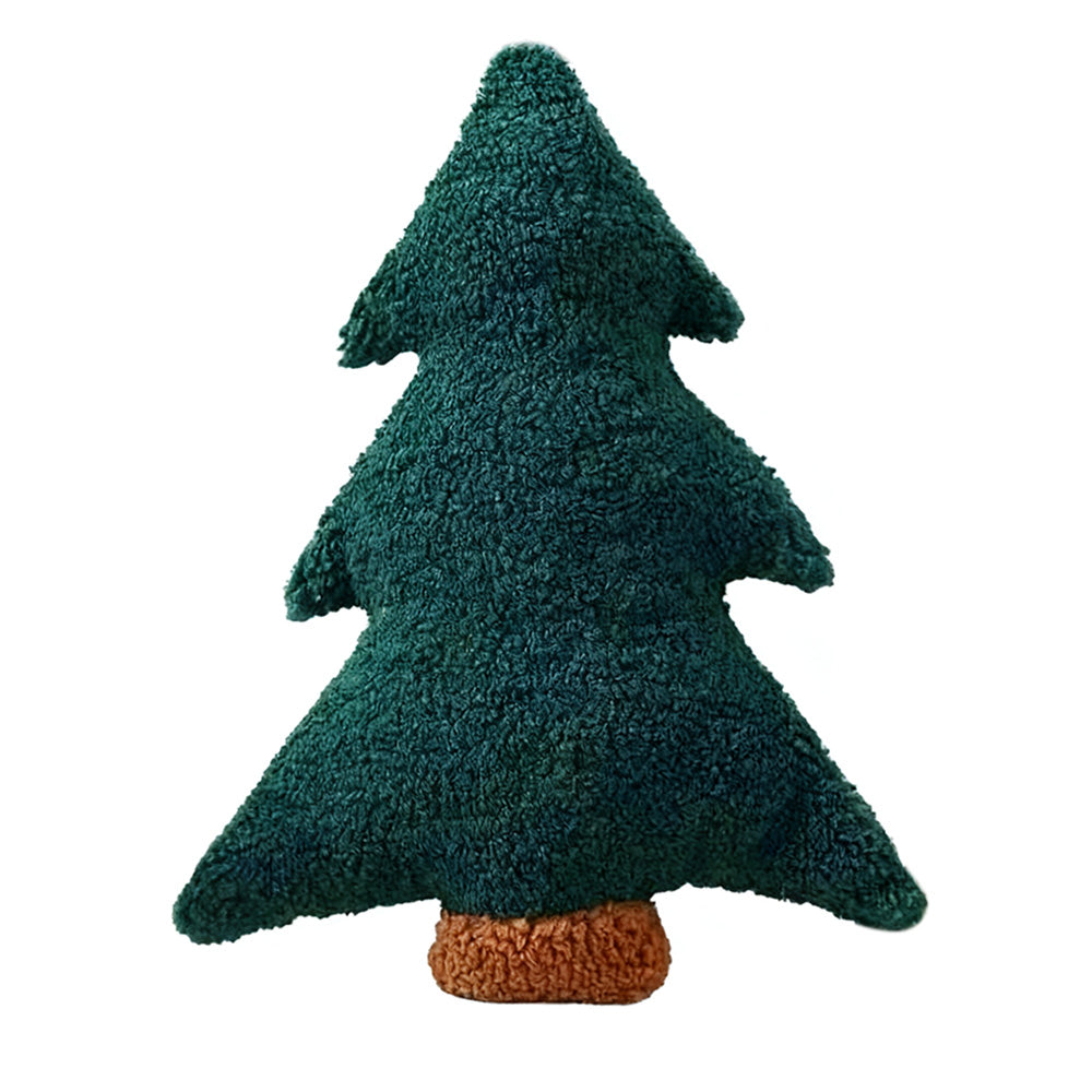 Christmas Tree Shaped Plush Pillow Soft Cushion for Holiday Home Decoration