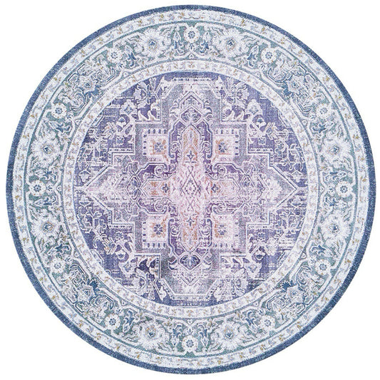 Vintage Area Rugs Bohemia Round Carpet Circle Mat Washable Home Decor-Style 2