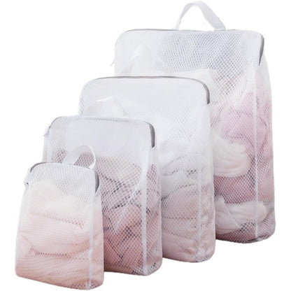 4 Pack 3D Polyester Mesh Laundry Bags with Handles