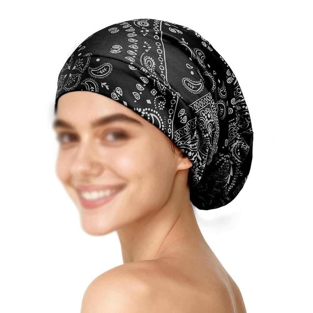 Hair Bonnet for Sleeping Women with Adjustable Strap for Curly Short Long Hair