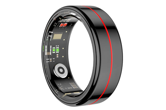 Smart Health Ring for Women Men Fitness Tracker with Heart Rate Sleep Monitoring -Black