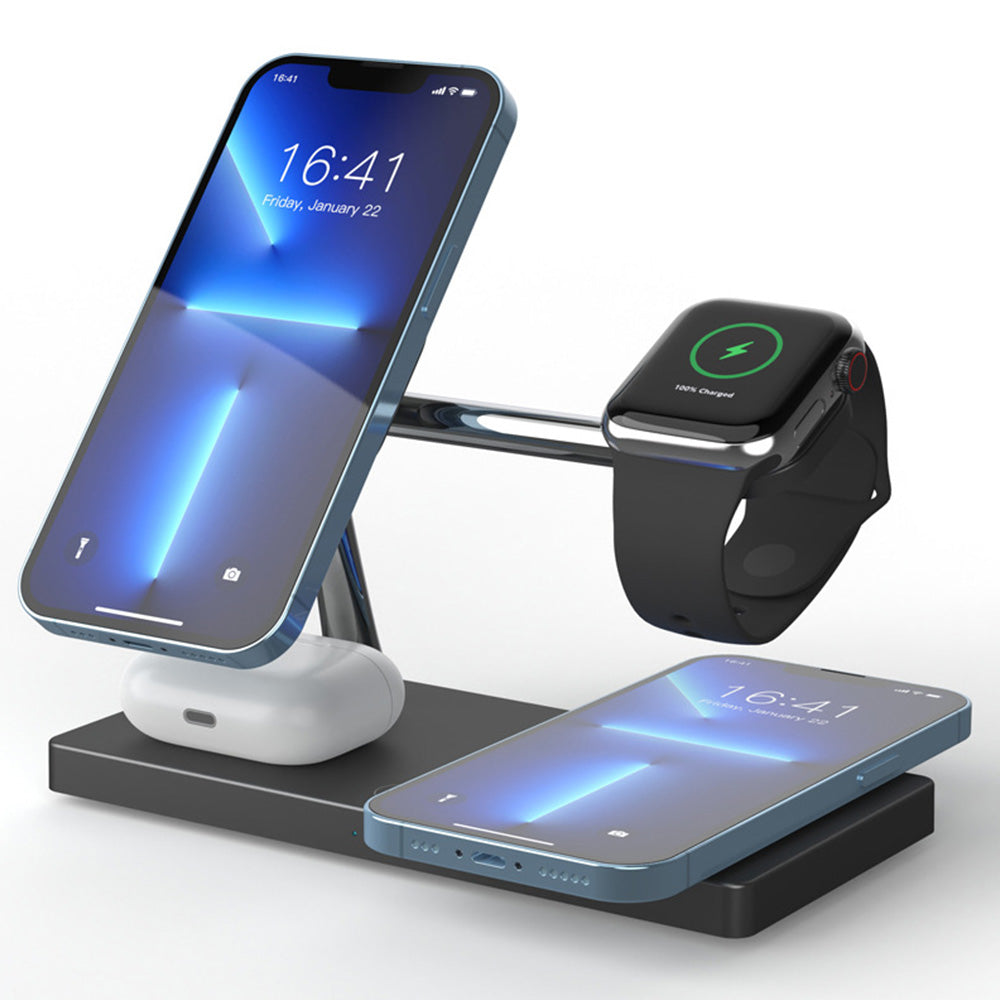 7-in-1 Wireless Charger Dock Station ¨C With Night Light and USB Output Black