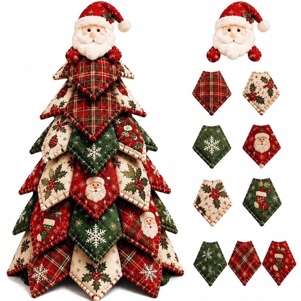 Christmas DIY Felt Craft Kit 3D Quilted Christmas Decoration Kit for Adult - Santa