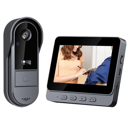 1080P Wireless Smart Doorbell Camera No Subscription with 4.3in Monitor