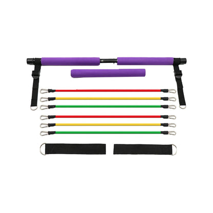 Portable Pilates Stretch Rope Gym Stick Yoga Exercise Bar Pilates Trainer Rope