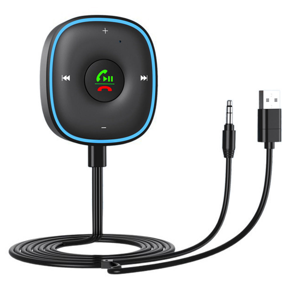 Bluetooth 5.3 AUX Car Adapter Multifunctional USB Powered Bluetooth Receiver for Car Music/Hands-Free Calls/Stereo Audio