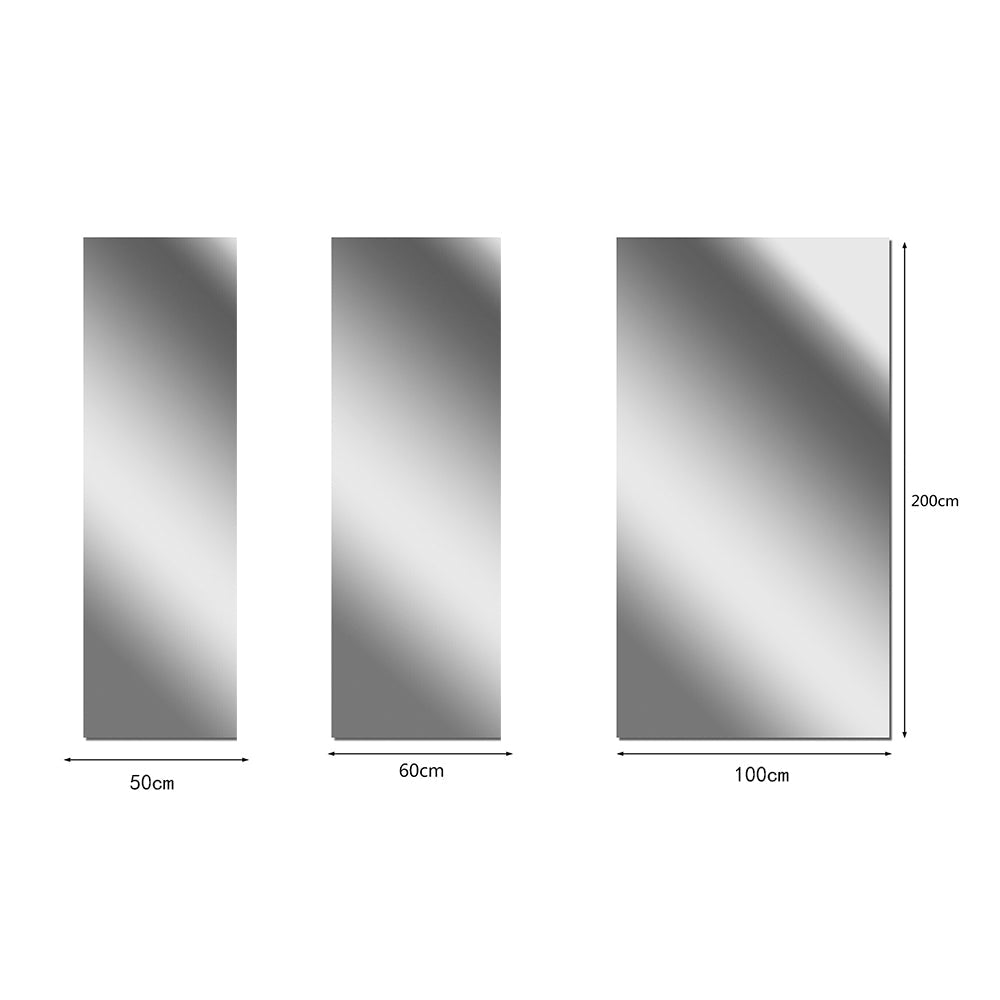 200cm Large Mirror Wall Sticker Self Adhesive Mirror Bathroom Room DIY Decor