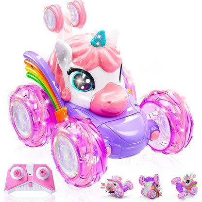 Remote Control 4WD RC Stunt Car 360-degree Rotating with Lights Christmas Gift Style 1