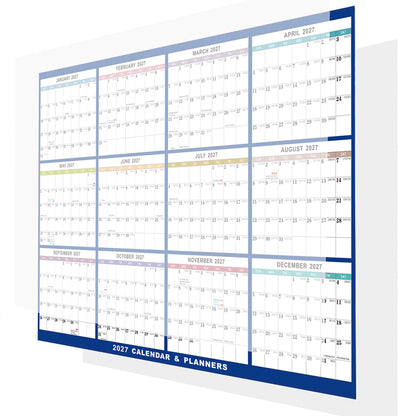 2027 Double Sided Dry Erase Wall Planner Calendar