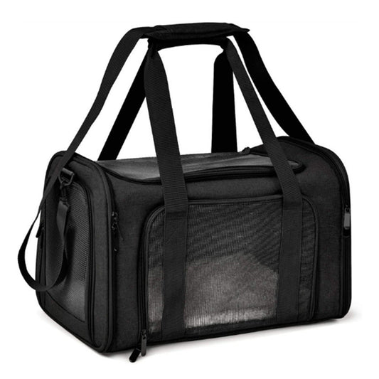 Foldable Travel  Pet Carrier Bag Portable Cat Dog Kennel Bag Black