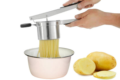 3-in-1 Stainless Steel Potato Ricer & Masher with 3 Interchangeable Discs