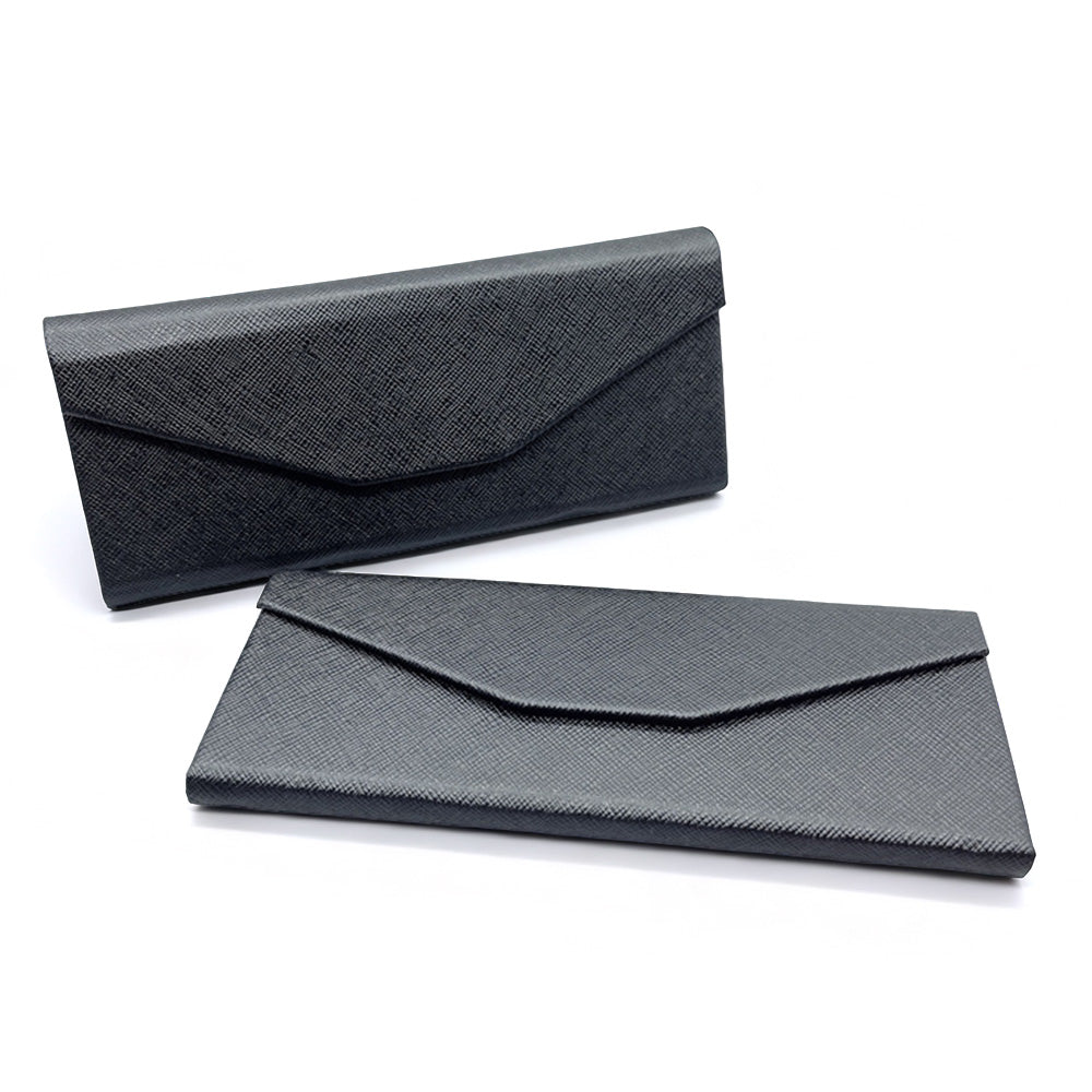 Foldable Glasses Case PU Portable Sunglasses Case Magnetized Hard Folding Case