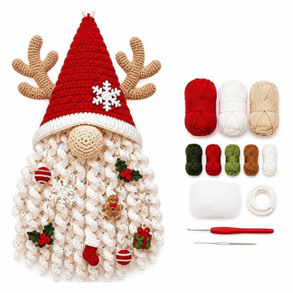 DIY Christmas Crochet Kit For Adults with Yarn and Hook - Christmas gnome