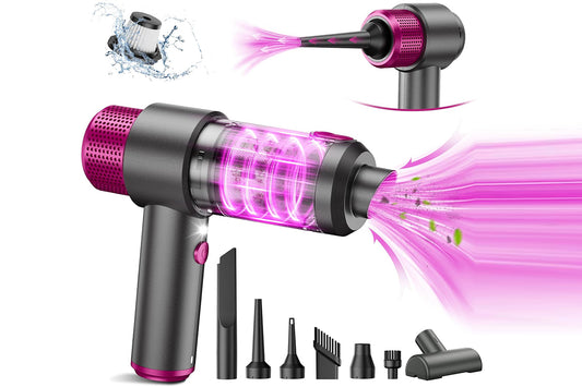 4-in-1 Handheld Car Vacuum Cleaner Cordless 6500PA Mini Air Duster with LED Light for Home Office