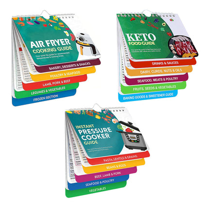 Kitchen Cheat Sheets Set for Air Fryer Pressure Cooker & Keto