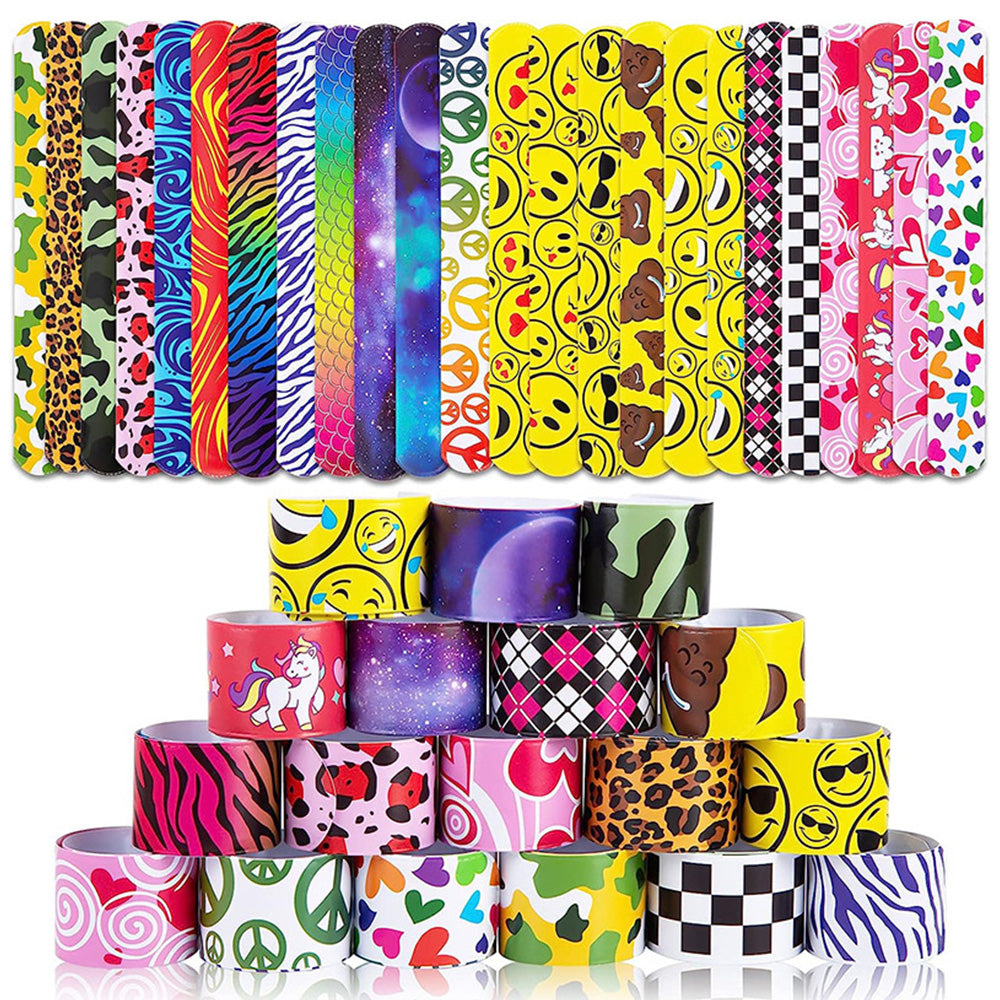 100Pcs Slap Bracelets Party Favors Birthday Gifts Decorations for School Holiday Style 1