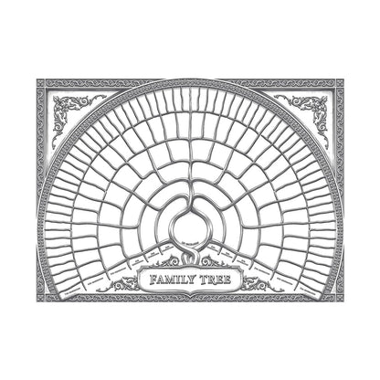 Family Tree Chart 6 Generation Genealogy Poster Blank Fillable Ancestry Chart Style 2