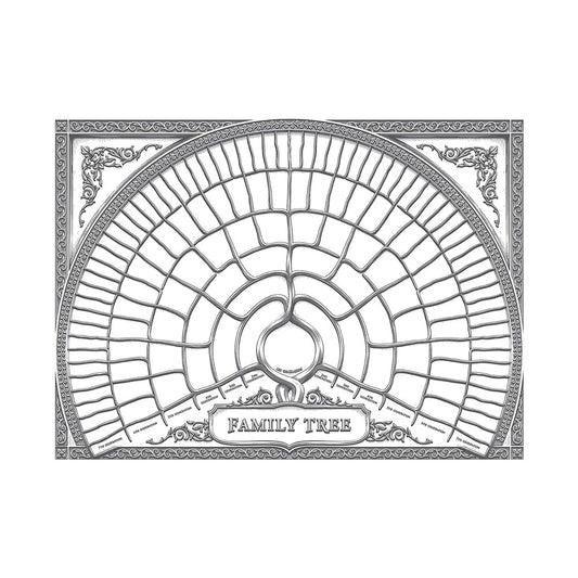 Family Tree Chart 6 Generation Genealogy Poster Blank Fillable Ancestry Chart Style 2