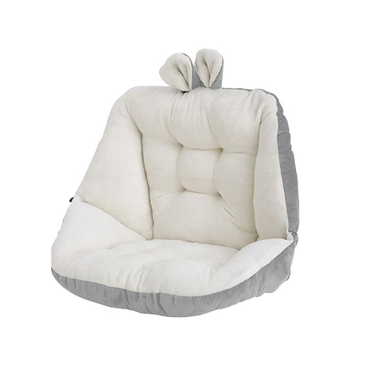 Rabbit Ears Shaped Chair Cushion with Backrest Seats Cushion for Home Office Chair White