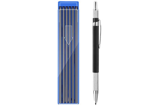 2B Lead Holder Pen Automatic Mechanical Drafting Drawing Pencil Art Tool With Refills Case-Black Pencil With Black Refills