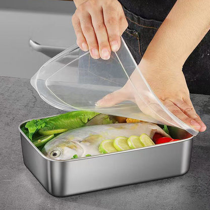5Pcs Stainless Steel Food Storage Containers with Lids for Picnic Travel