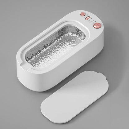 45KHz Ultrasonic Jewelry Cleaning Machine for Jewelry Eyeglasses Rings White