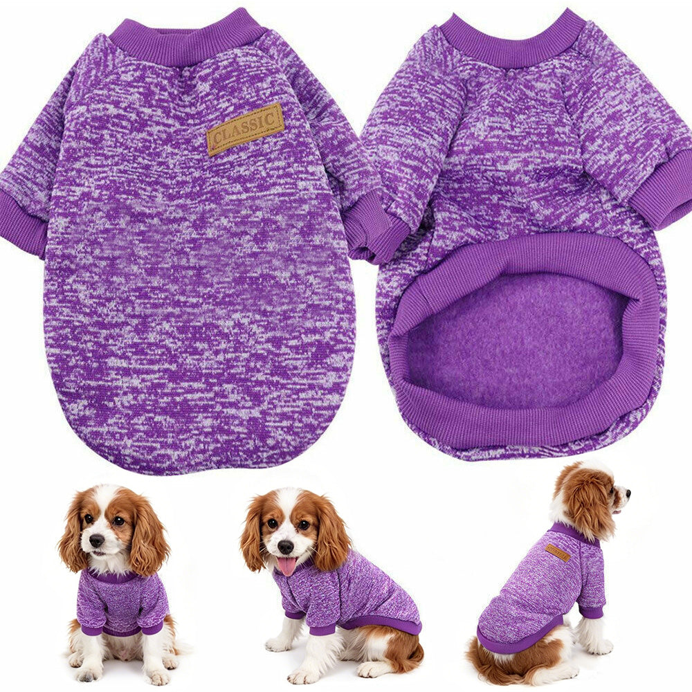 Dog Sweatshirt Pullover for Dogs Cats-Purple