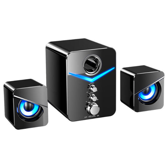 Surround Sound System LED Speakers Bluetooth/USB Wired Audio Speaker for Computer PC Gaming Bass