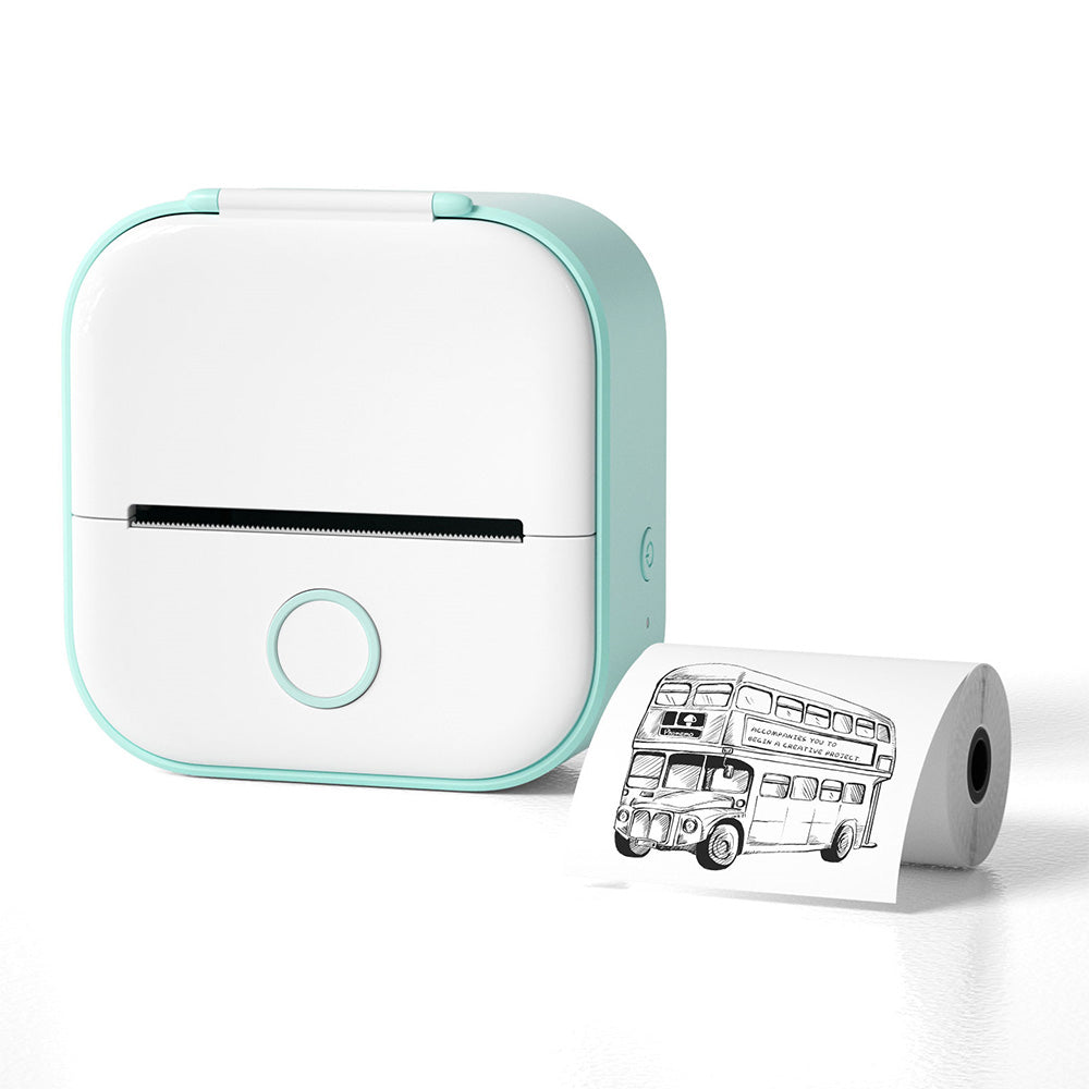 Phomemo T02 Mini Bluetooth Thermal Sticker Printer Portable Pocket Photo Printer Green