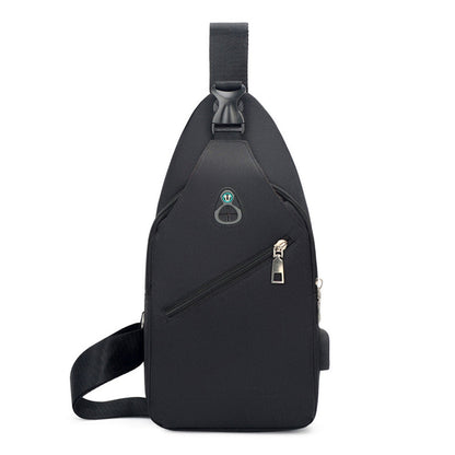 Crossbody Bag Casual Sling Bag Multi-Pocket Chest Bag Black