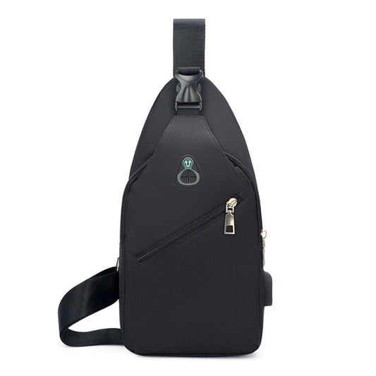 Crossbody Bag Casual Sling Bag Multi-Pocket Chest Bag Black