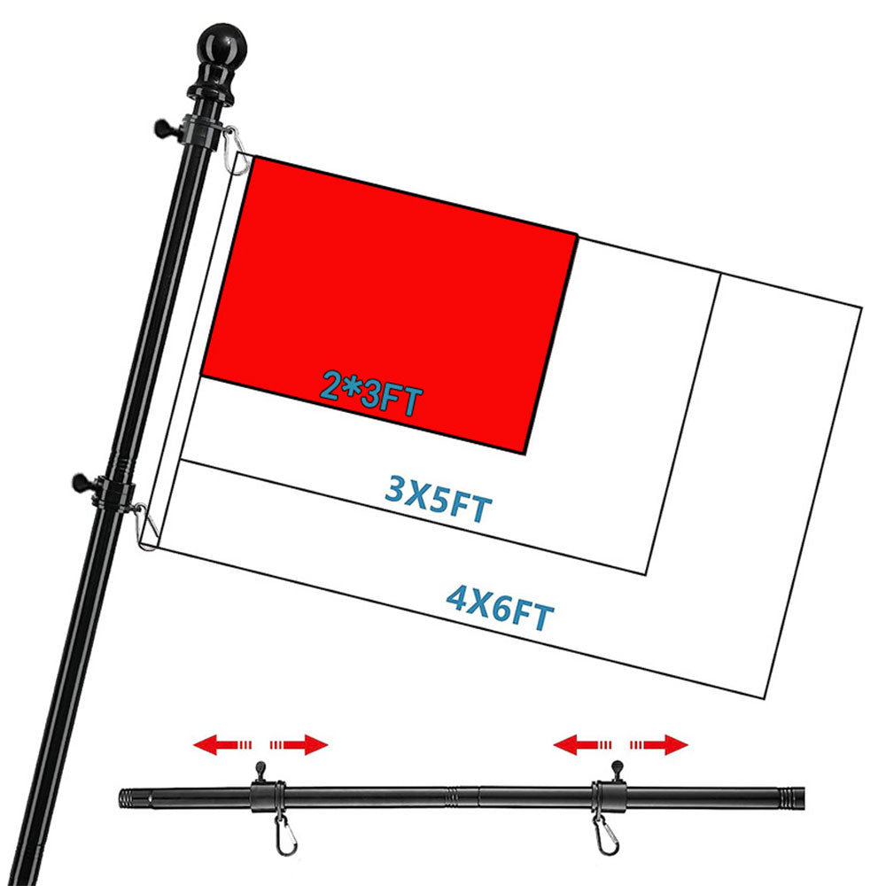 Outside House Flag Pole Kit Metal Porch Flagpole with Bracket