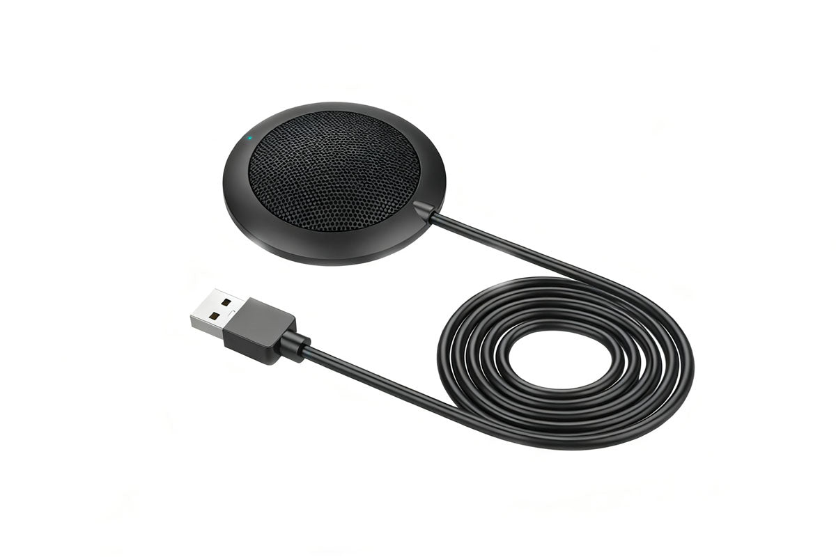 Conference USB Microphone Computer Desktop Mic with LED Indicator