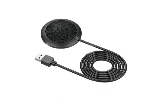 Conference USB Microphone Computer Desktop Mic with LED Indicator