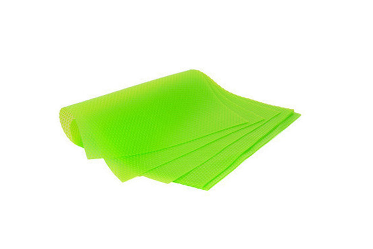 4 Pcs Liners Mats for Shelves EVA Fridge Mats Liners Washable-Green