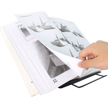 For Reading Book Stand Adjustable Metal Book Holder Black