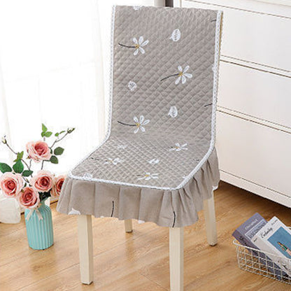 Siamese Chair Cover Non-Slip Thickened Stretch Slipcover Seat Cover -Light gray