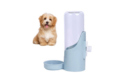 Hanging Automatic Food Water Dispenser for Puppy Kitten-Blue